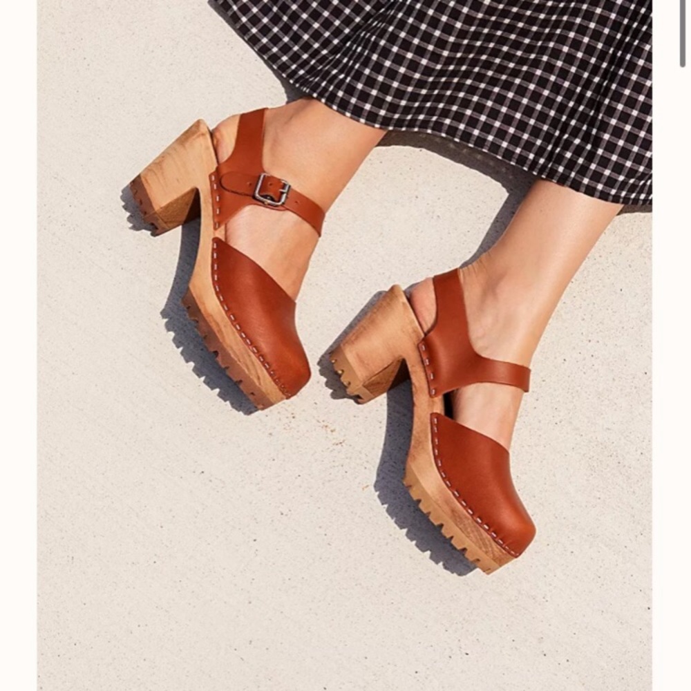 MIA Abba Swedish Brown Clog Sz 39 40 NEW